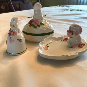 Vintage 1980’s Avon Easter Bunny Set of 3